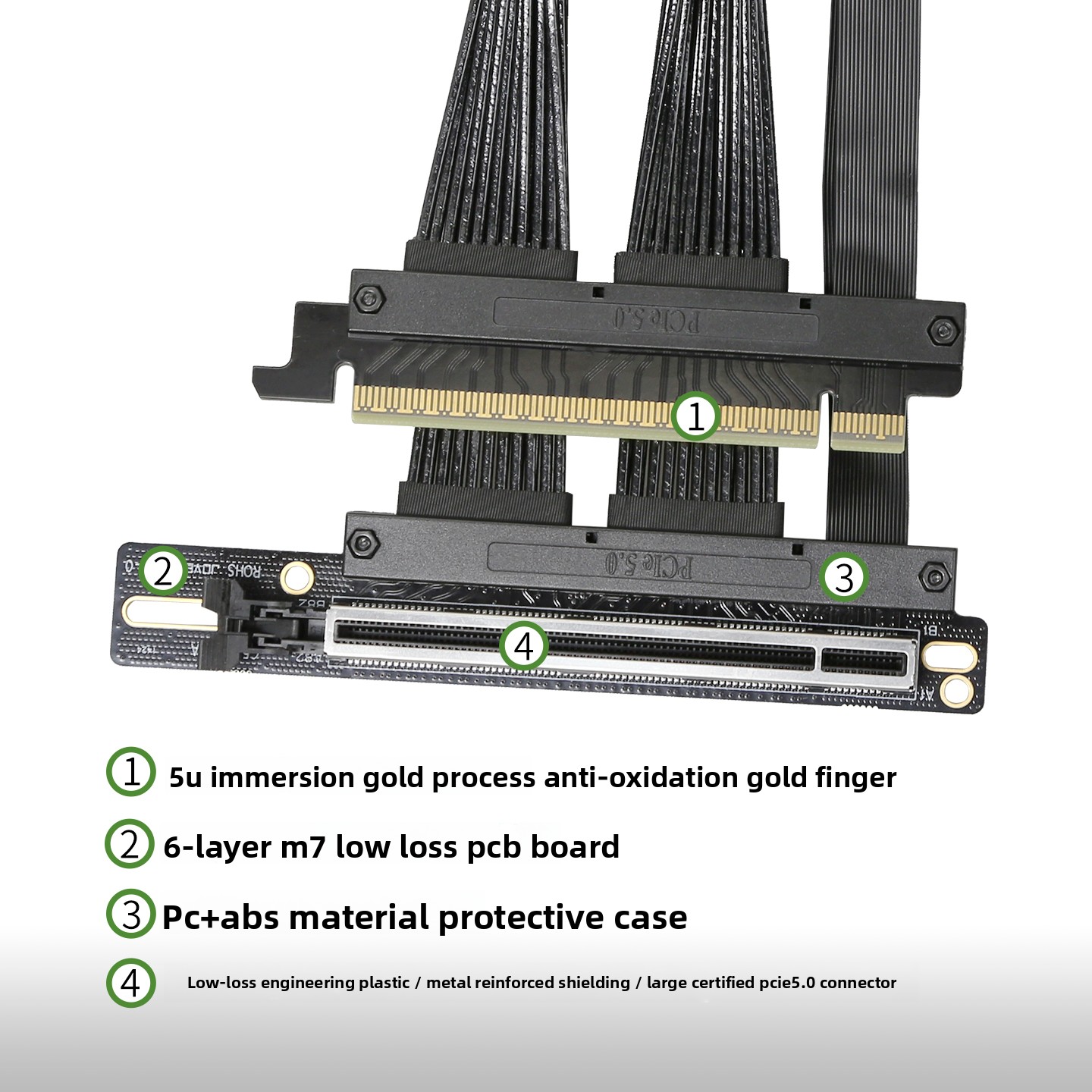 สายต่อขยายการ์ดจอ GPU Server D - Pcie 5.0 Gpu Riser Cable บทวิจารณ์และราคา